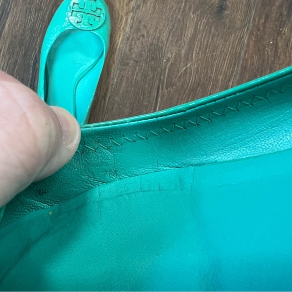 Tory Burch Teal Leather Flats - Picture 7 of 7